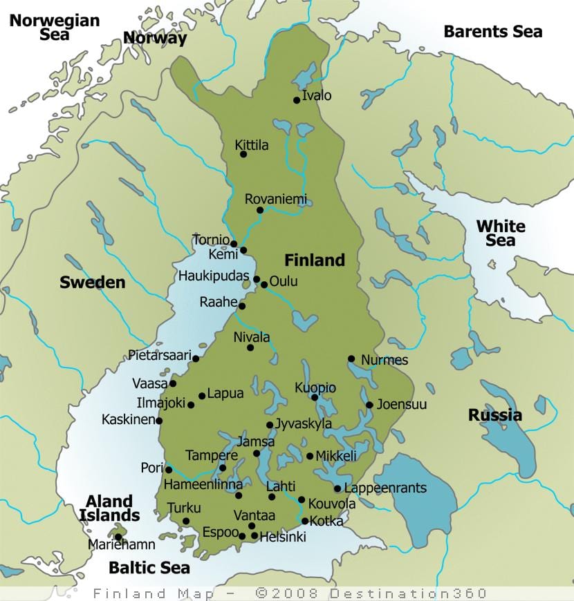 Kaart van de camping Finland