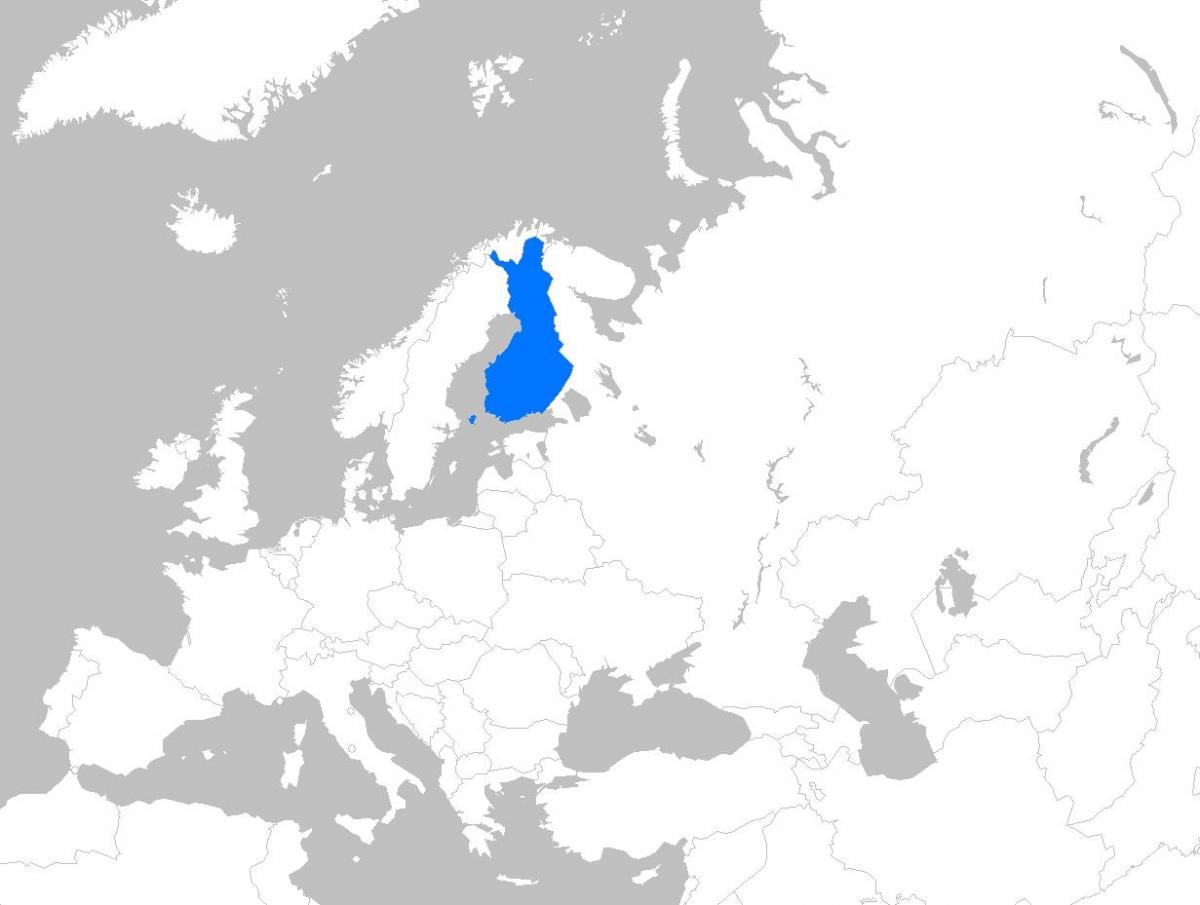 Finland op de kaart van europa