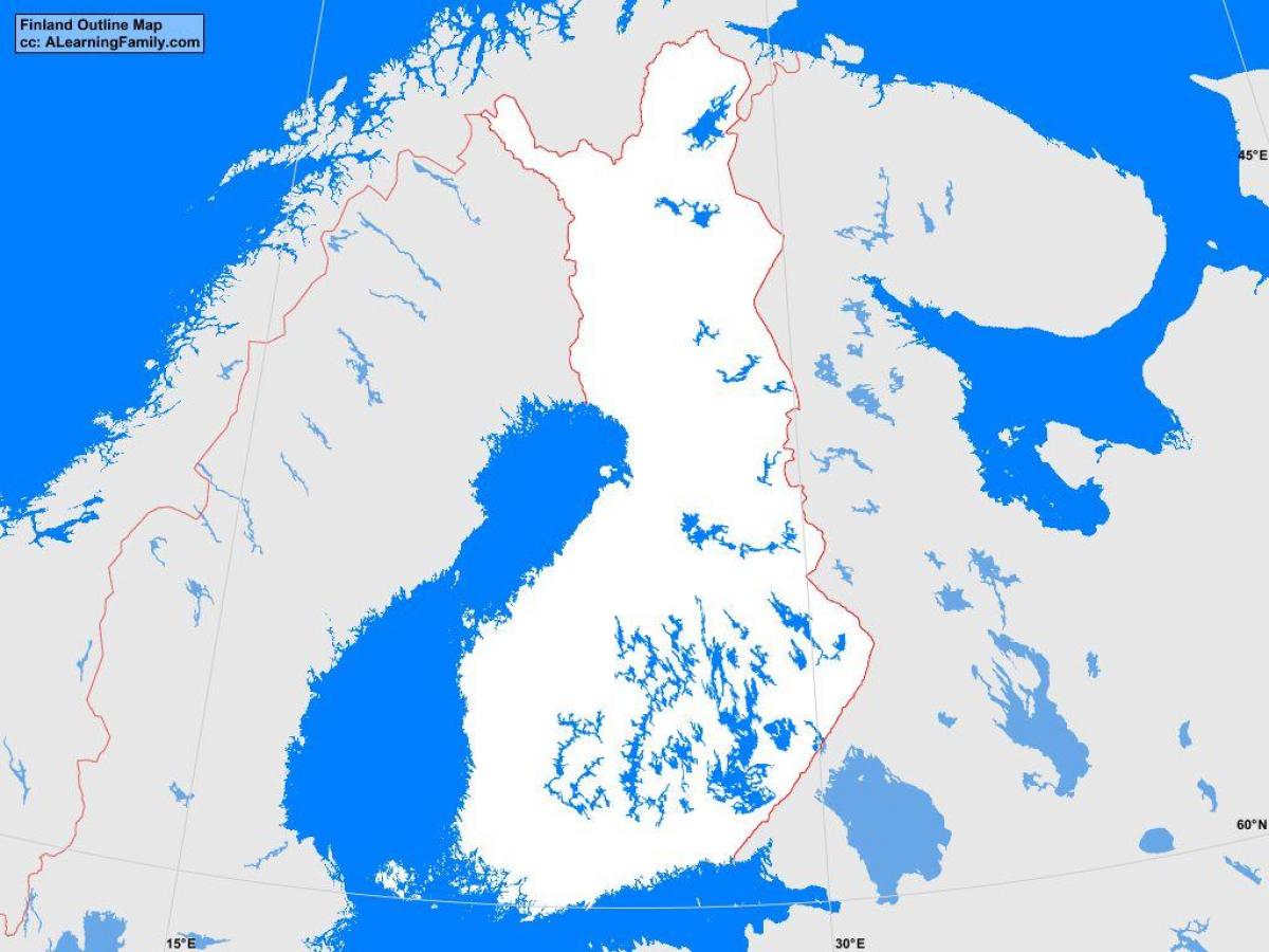 Kaart van Finland overzicht
