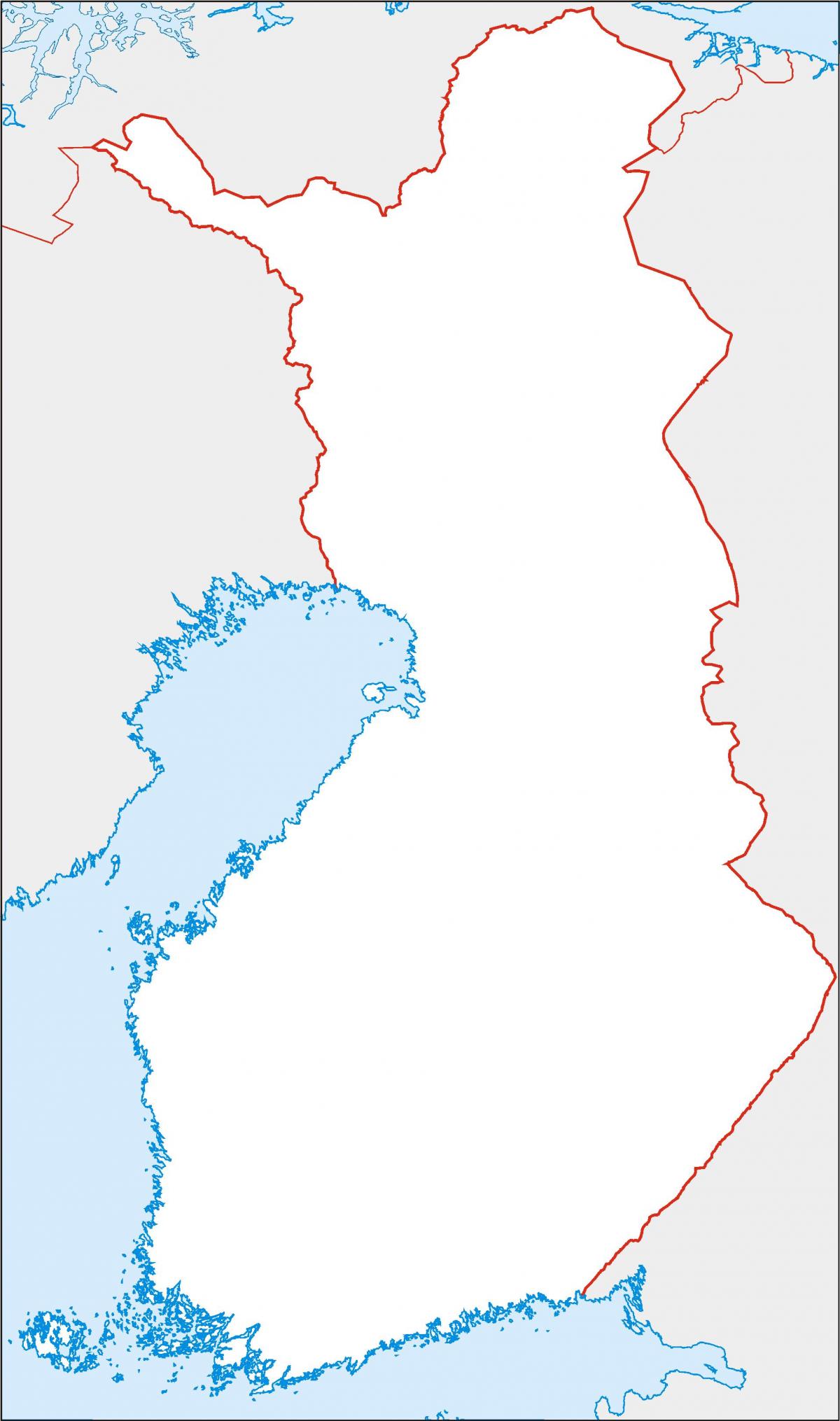 blanco kaart van Finland