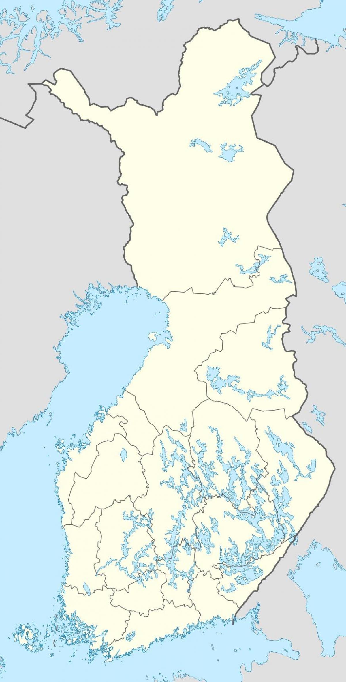 Finland locatie op de kaart