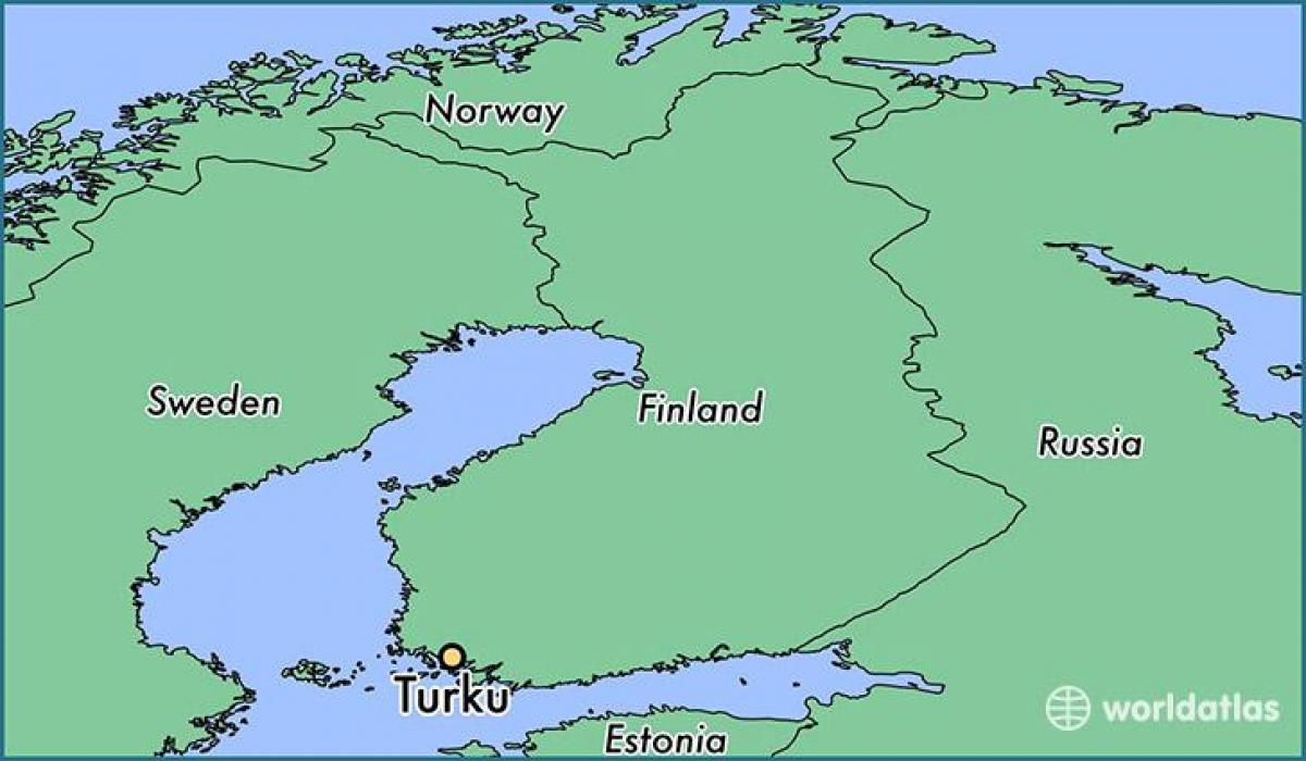 Kaart van turku in Finland