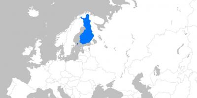 Finland op de kaart van europa