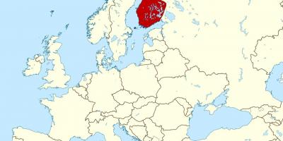Wereldkaart met Finland