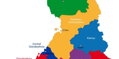 Finland provincies kaart