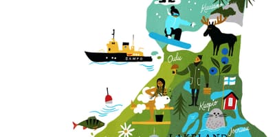 Finland reizen kaart
