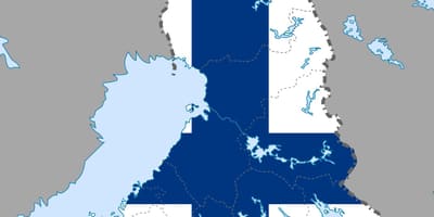 Finland vlag van de kaart