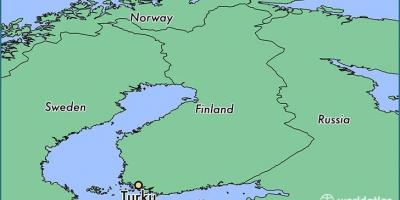 Kaart van turku in Finland